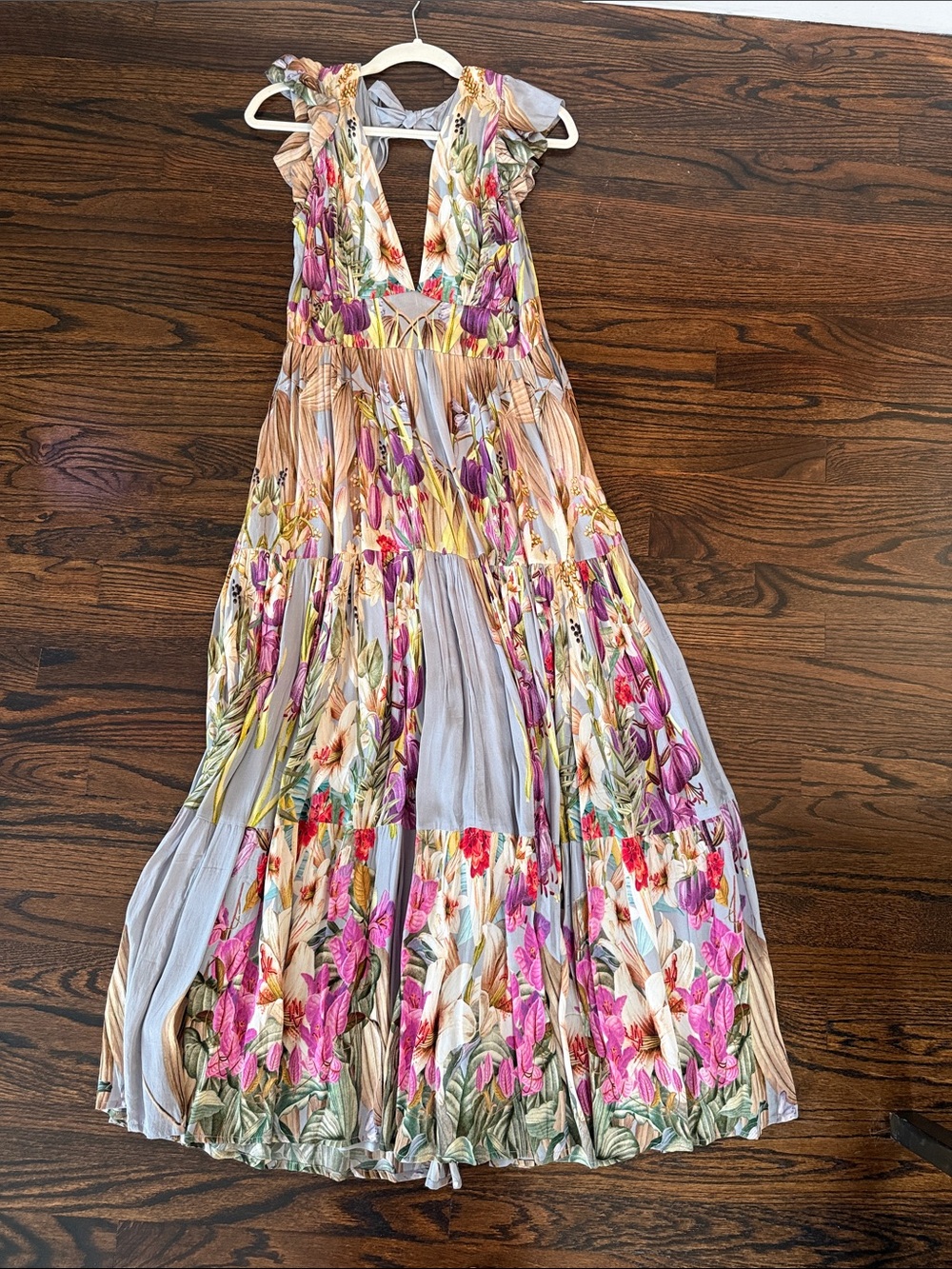 Carolina K Sleeveless Floral V-Neck Maxi Dress in Multicolor original $895 - Picture 2 of 6